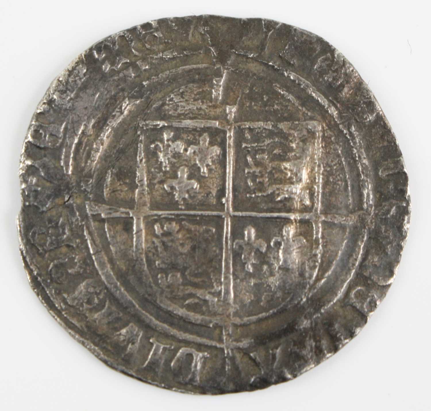 England, Henry VIII (1509-1547) groat, obv: crowned and draped bust of King Henry VIII facing right, - Bild 2 aus 2