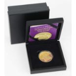 Hattons of London, 2021 Queen's 95th Birthday 24 Carat Gold Proof Double Sovereign, cased with