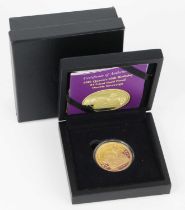 Hattons of London, 2021 Queen's 95th Birthday 24 Carat Gold Proof Double Sovereign, cased with