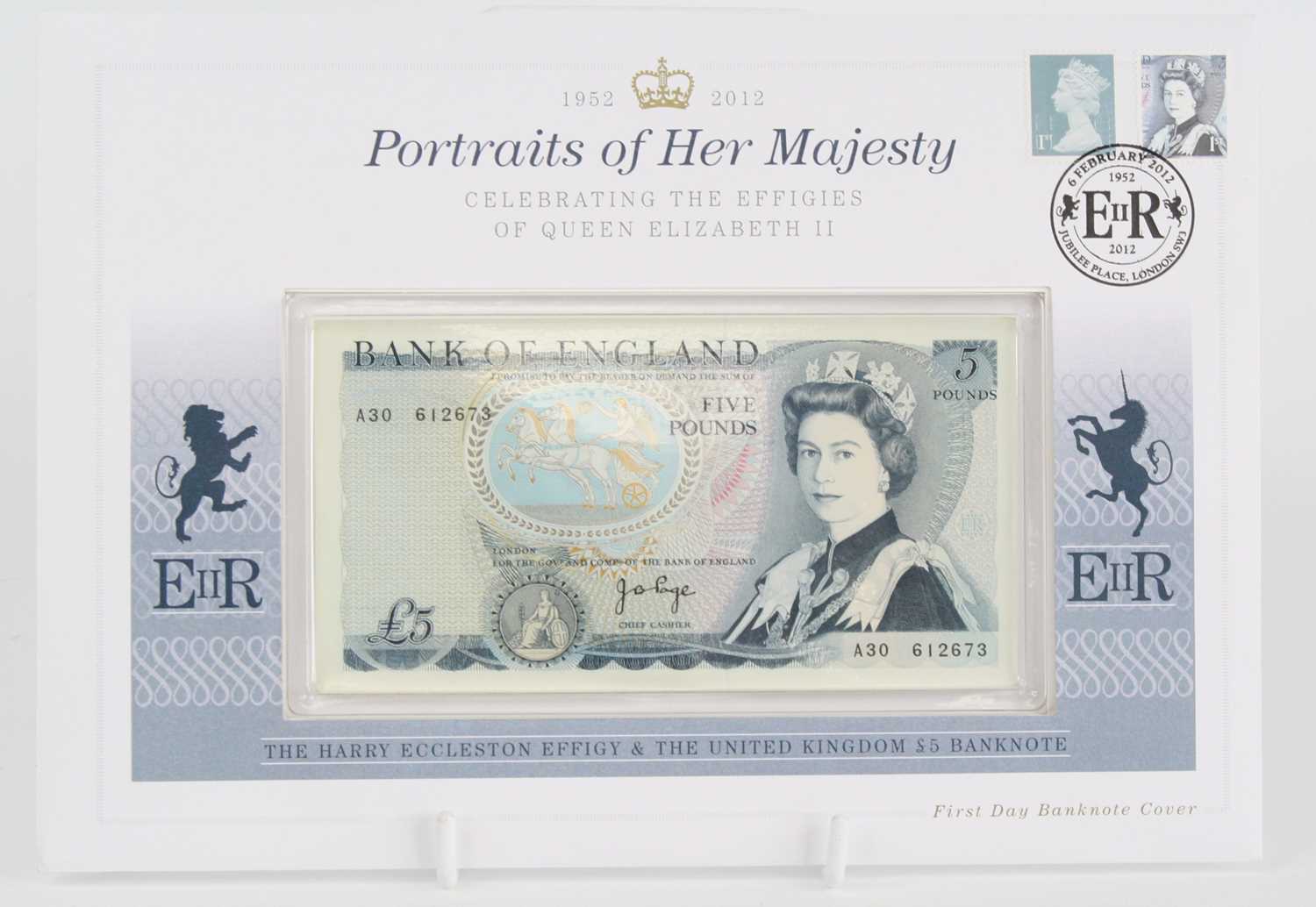 United Kingdom, Westminster Mint, 1952-2012 Potraits of Her Majesty First Day Coin and Banknote