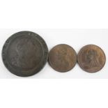 Great Britain, 1797 cartwheel two penny, Soho mint, George III laureate bust, rev; seated Britannia,