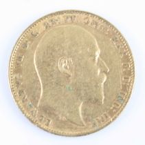 Great Britain, 1903 gold full sovereign, Edward VII, rev: St George and Dragon above date. (1)