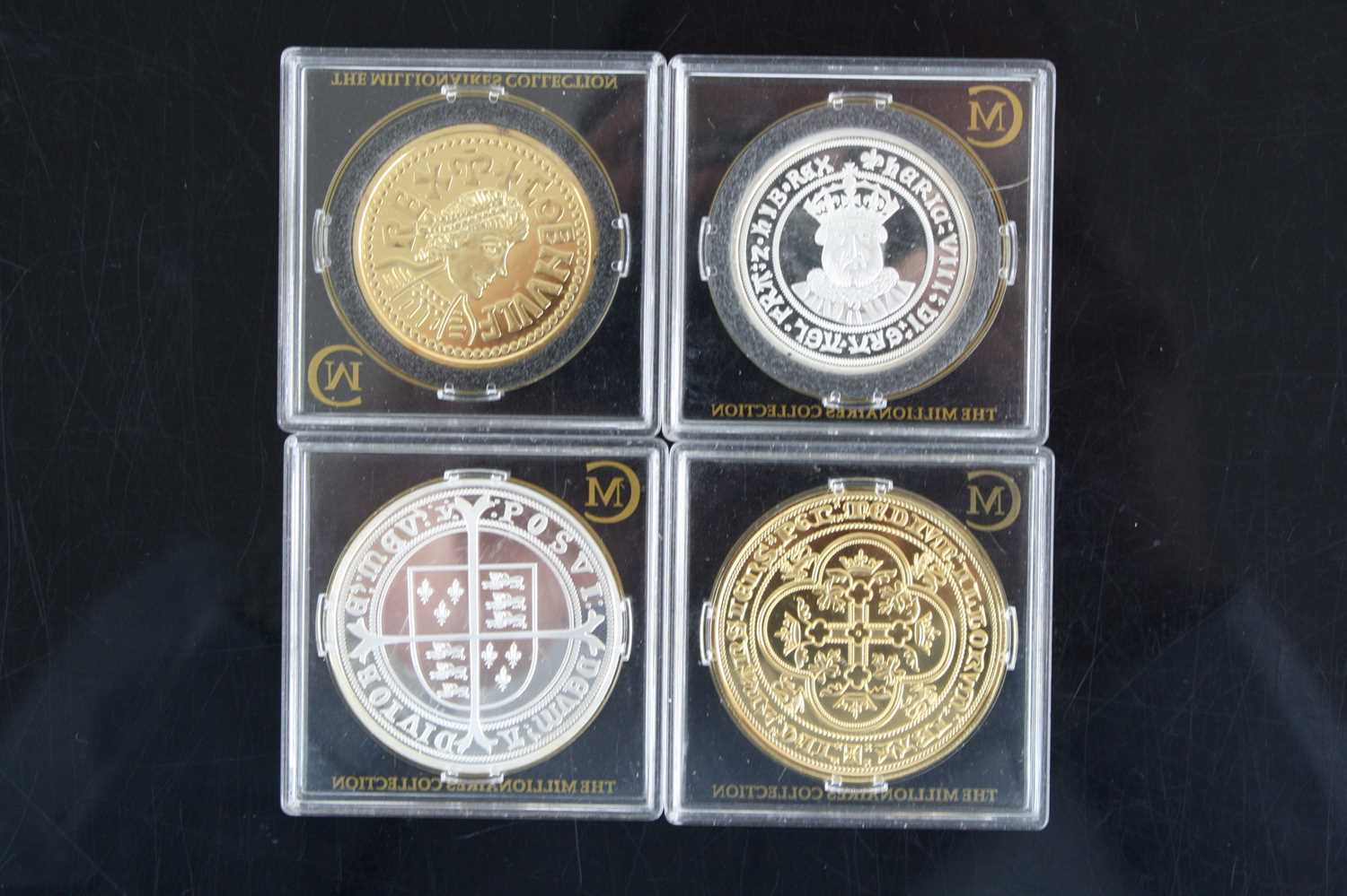 The London Mint Office, Millionaires Collection, four silver proof commemorative coins to include