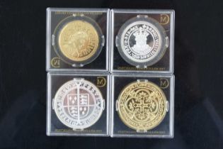 The London Mint Office, Millionaires Collection, four silver proof commemorative coins to include