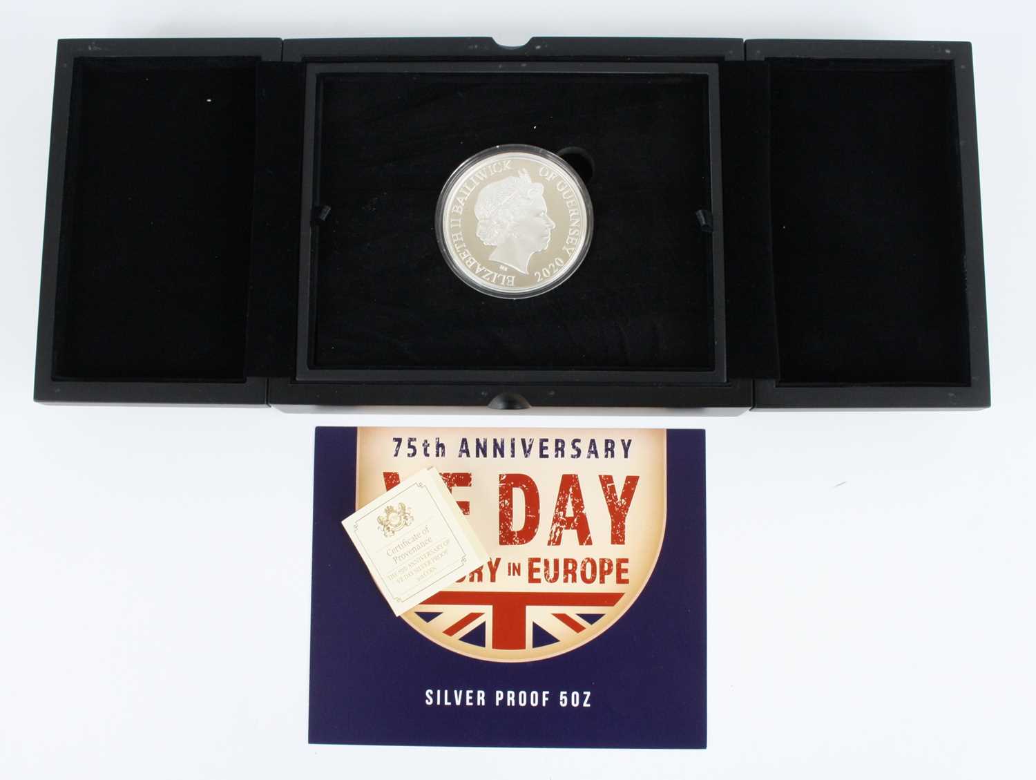 Bailiwick of Guernsey, 2020 75th Anniversary of VE-Day 5oz Silver Proof £10 Coin, limited edition