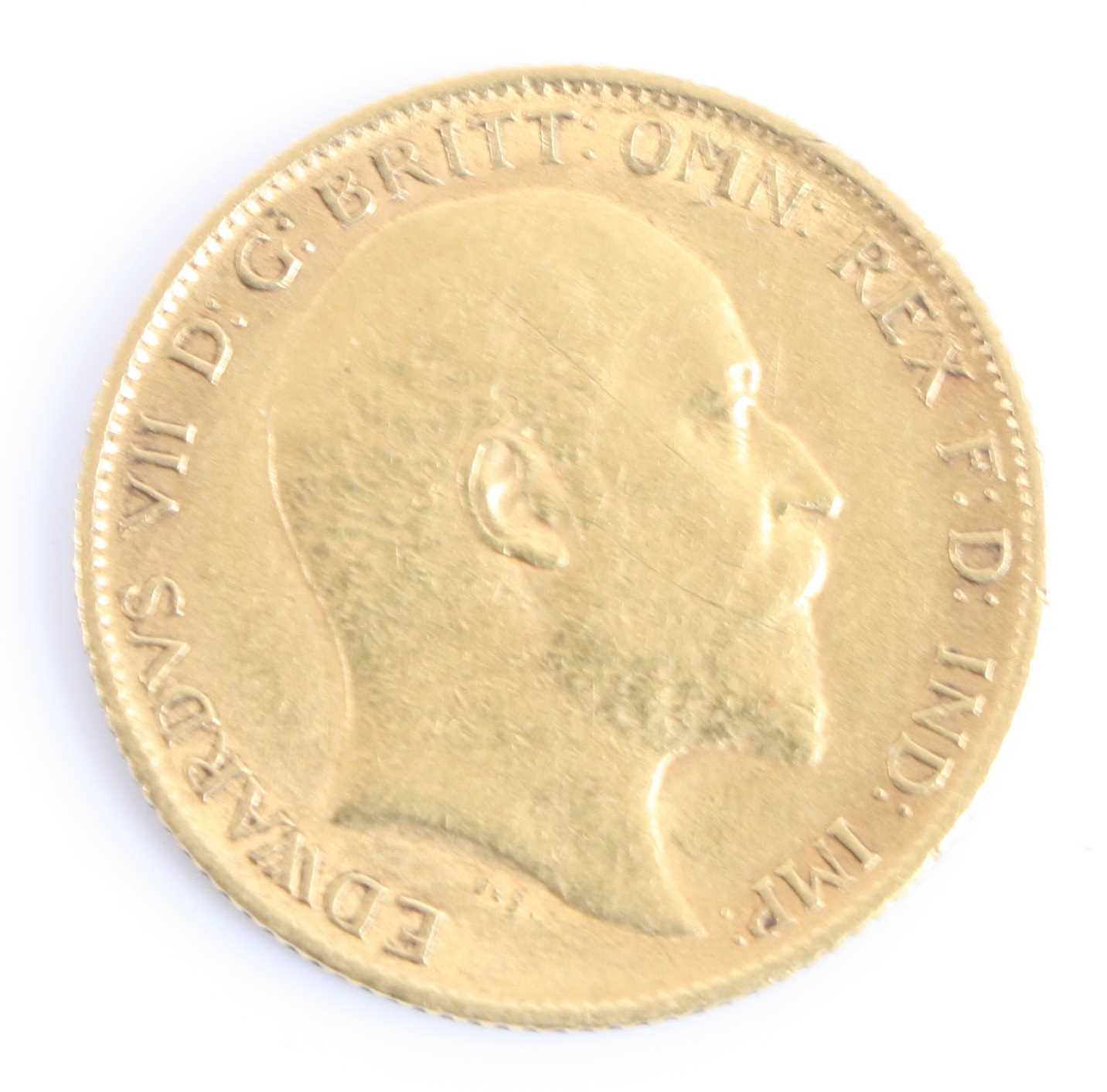 Great Britain, 1905 gold half sovereign, Edward VII, rev: St George and Dragon above date. (1)