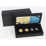 Hattons of London, 2023 Queen Elizabeth II Coronation Anniversary Sovereign Prestige Set, four coins