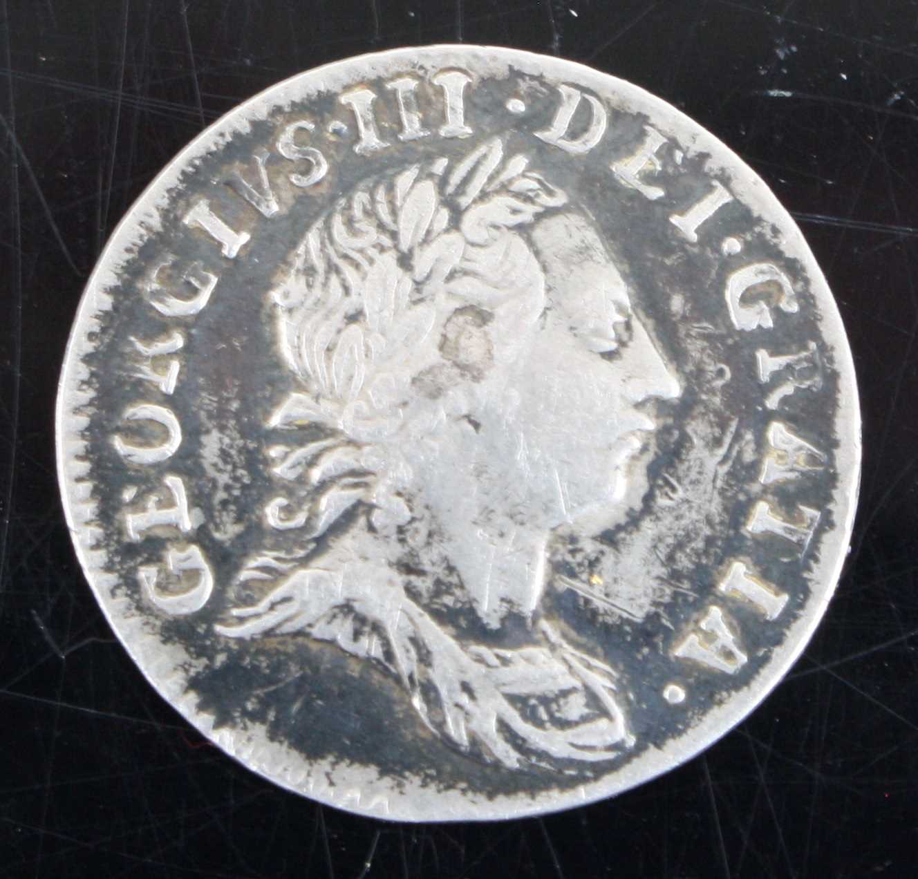 Great Britain, 1762 Maundy threepence, obv: George III young laureate and draped bust, rev: crown