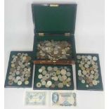 Great Britain and World, a collection of coins and banknotes to include a Bank of England Five pound