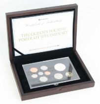 United Kingdom, 2015 The Queen's Fourth Portrait Specimen Set, nine coin set to include silver £2,