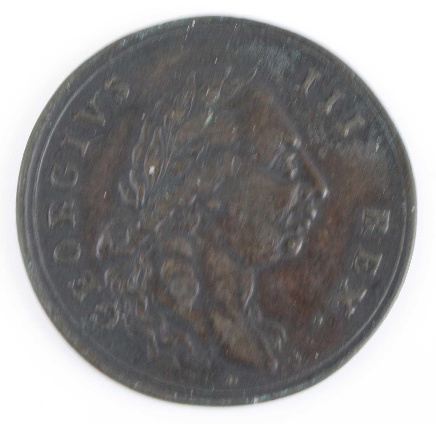 Great Britain, 1789 Visit of George III to Plymouth, obv: laureate bust right, rev: draped shield