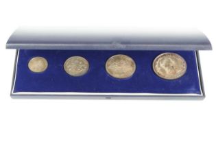 Bailiwick of Jersey, 1972 Royal Wedding Anniversary silver four coin proof set, cased with