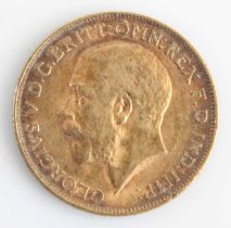 Great Britain, 1913 gold full sovereign, George V, rev: St George and Dragon above date. (1)