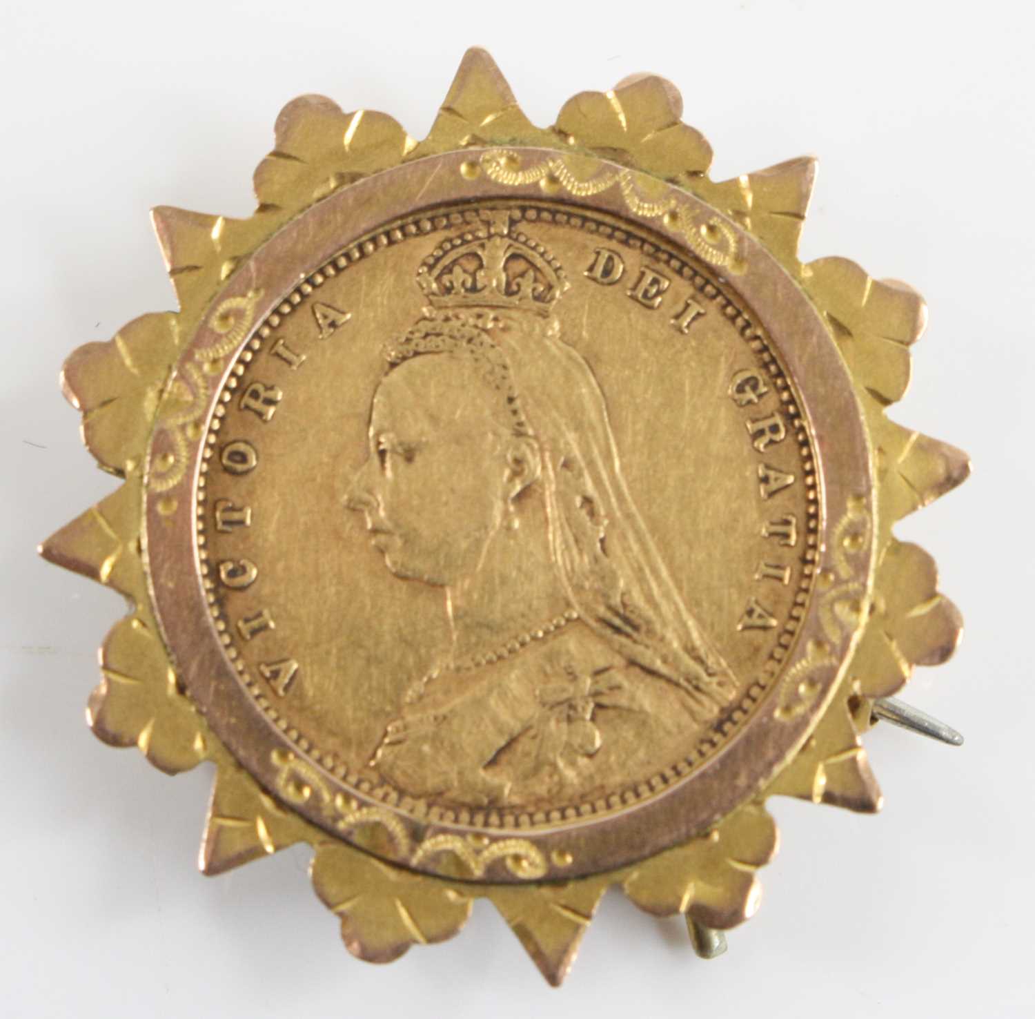 Great Britain, 1892 gold half sovereign, Victoria jubilee bust, rev: crowned quartered shield