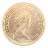 Great Britain, 1979 gold full sovereign, Elizabeth II, rev: St George and Dragon above date. (1)