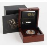 Great Britain, 2014 gold proof full sovereign, Elzabeth II, rev: St George and Dragon above date, in