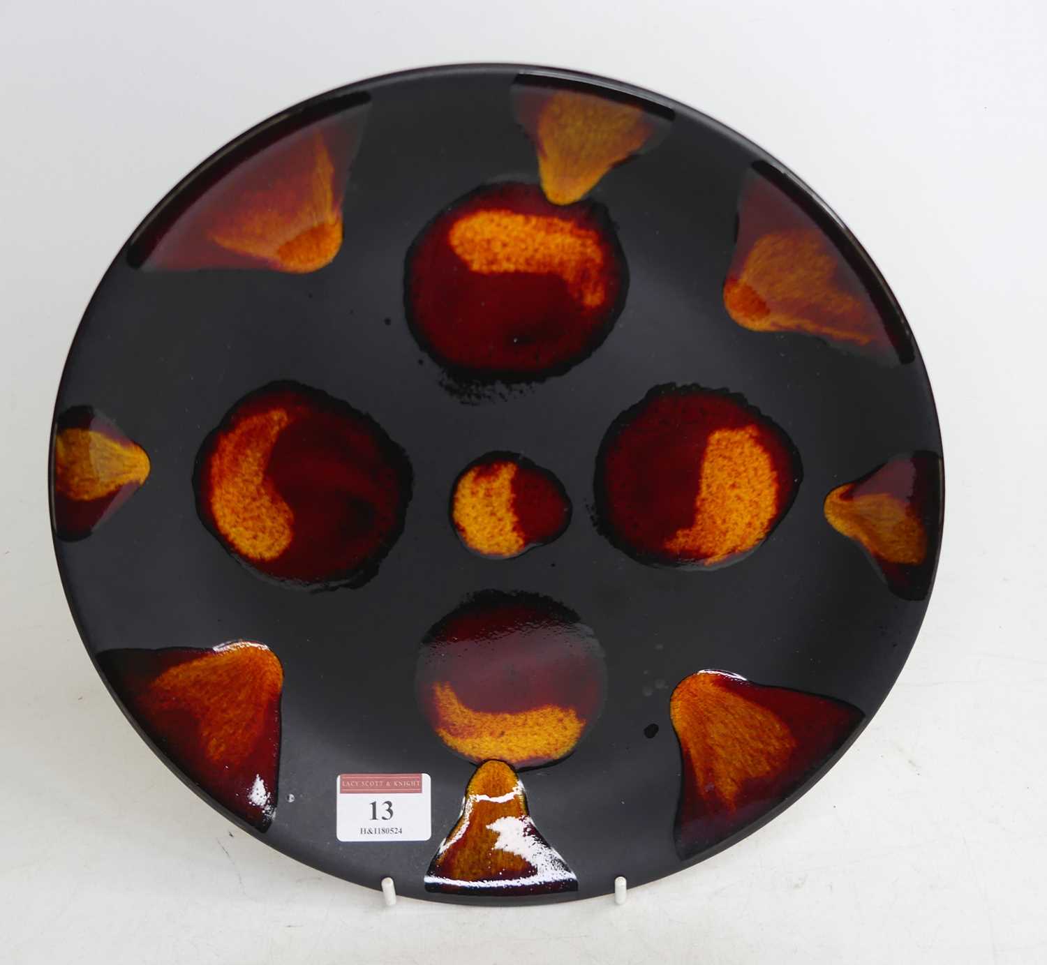 A Poole pottery Galaxy pattern plate, dia. 28cm