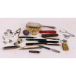 Miscellaneous items to include a silver clad dressing table brush, four wristwatches, Swarovski