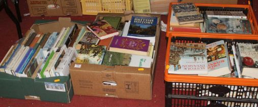 A large collection of books, mainly history and travel related (4 boxes)