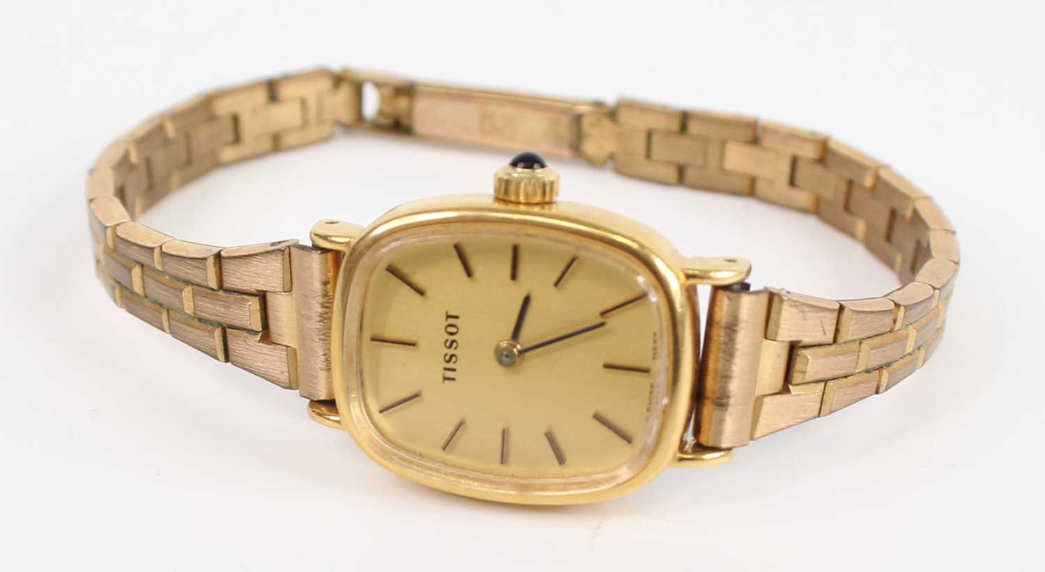 A lady's Tissot gilt metal cased manual wind bracelet watch, case dia.19mm - Image 2 of 2