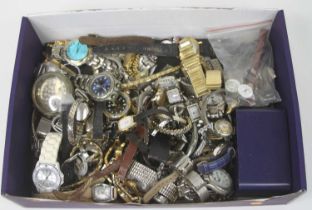 A collection of various fashion wrist watches and parts