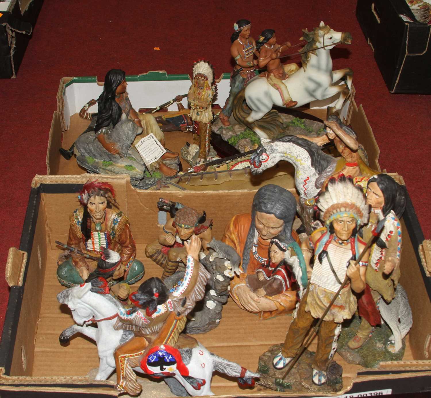 A collection of composite figures of native Americans, to include examples by the Juliana