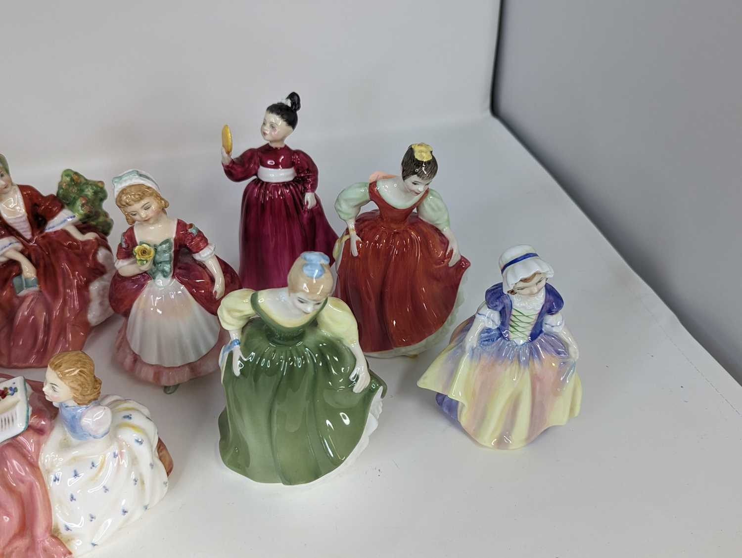 A collectin of 12 Royal Doulton figures of young ladies, to include Lindsay, Valerie, and Wendy, - Image 4 of 4