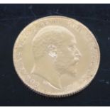 An Edward VII gold full sovereign 1910
