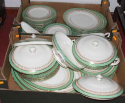 A collection of Royal Worcester Regency pattern dinner wares to include meat plates, dinner plates