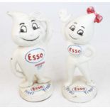 A pair of reproduction painted metal ESSO money-boxes, h.23cm