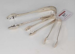 A pair of William IV silver sugar tongs, maker probably Charles Shipway, London 1837, together