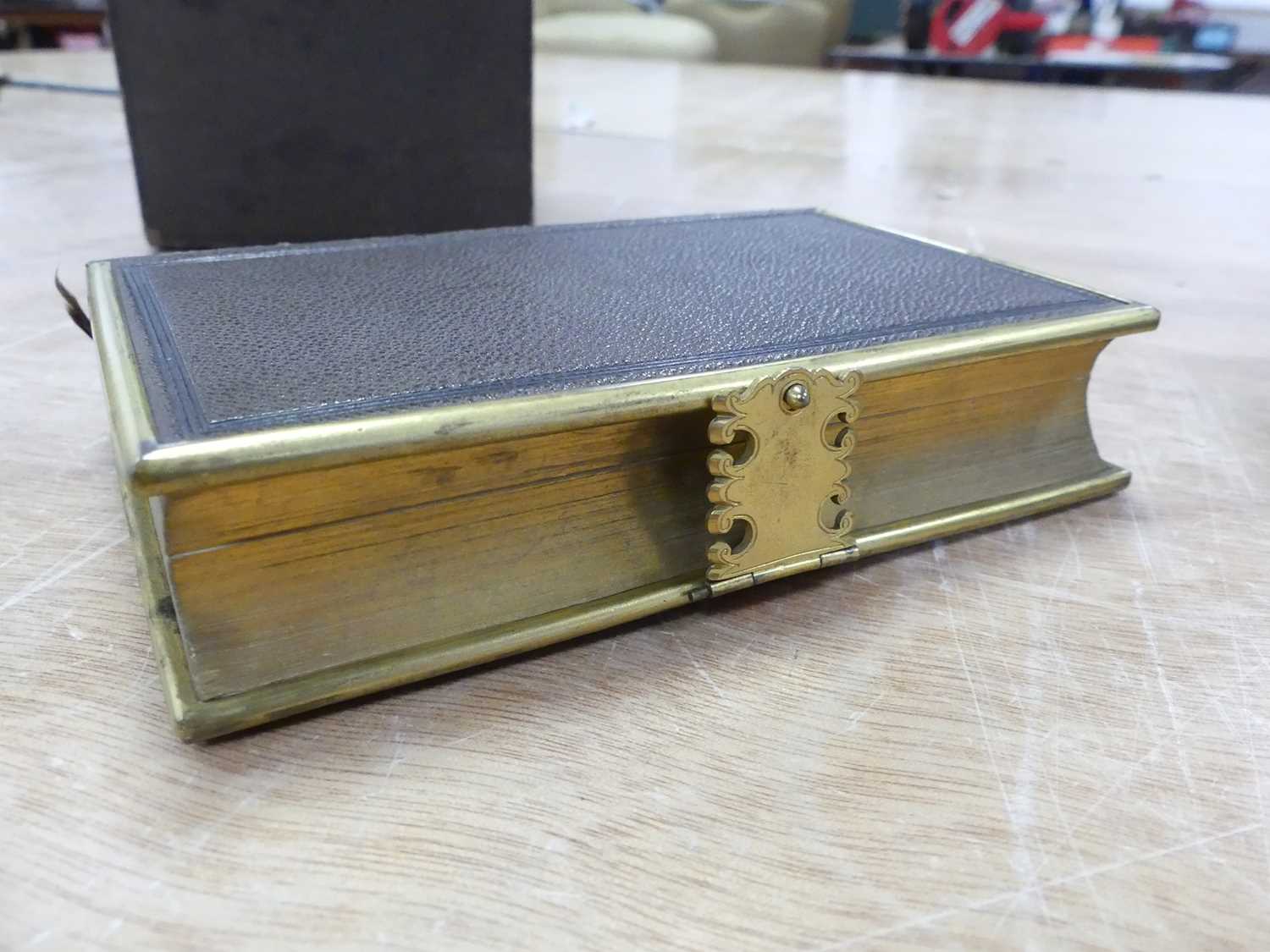 The Book of Common Prayer, Oxford University Press, 1861, full bound in tan leather with brass - Image 2 of 13