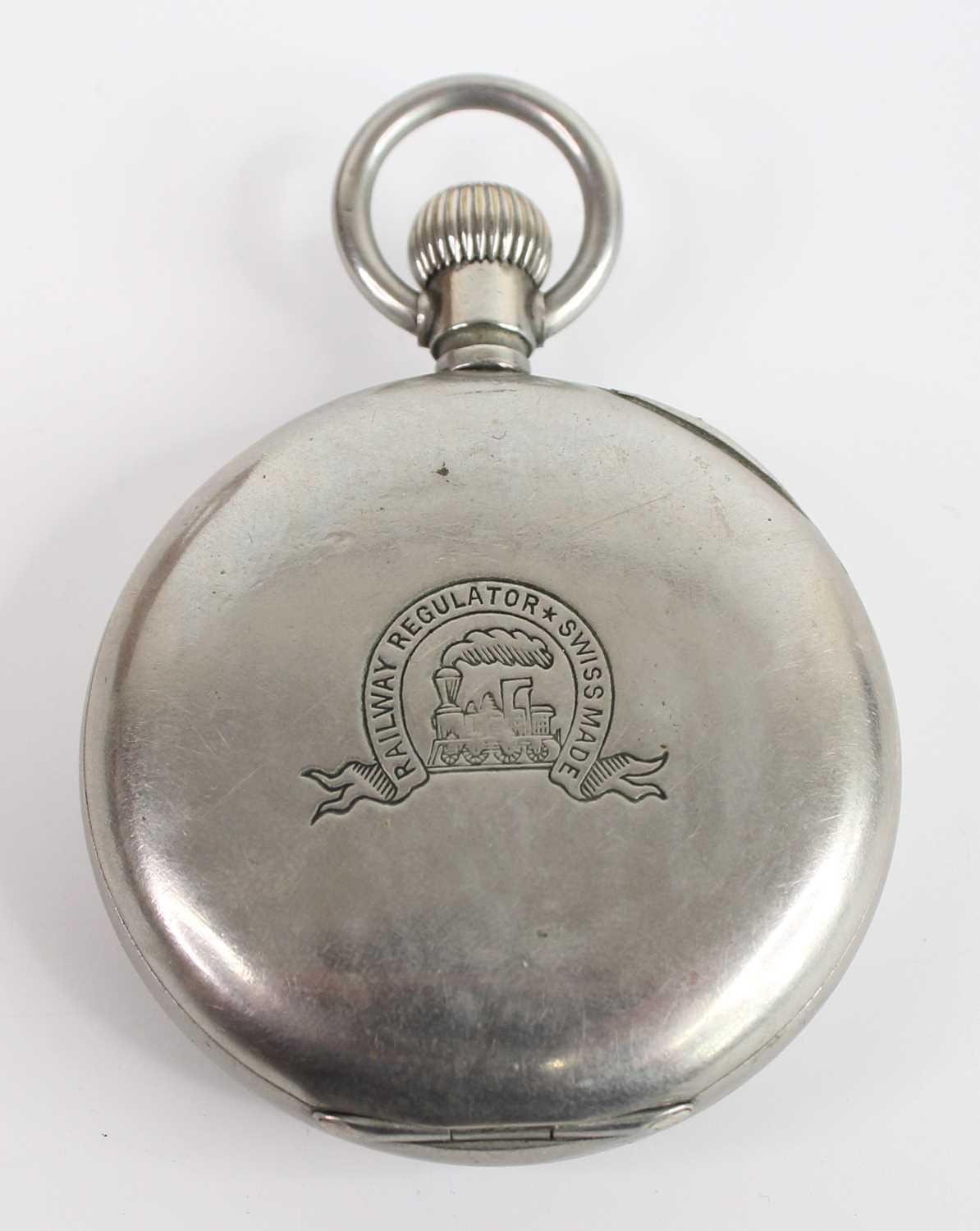 A West End Watch Company nickel cased gent's open faced keyless pocket watch, Champion Model 1905, - Image 2 of 3