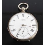 A North American silver cased gent's open faced pocket watch by Kendall of Portland, having