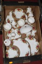 A collection of Royal Albert Old Country Roses tea wares to include tea cups, saucers, sandwich