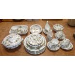 A Wedgwood tea & dinner service in the Wild Strawberry pattern R4406 having printed marks verso,