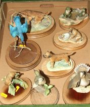 A collection of resin animal models, to include Border Fine Arts