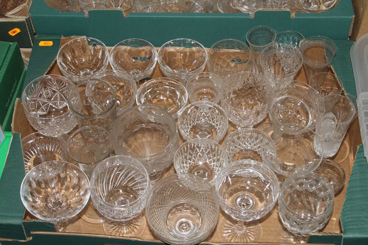 A collection of 19th century and later drinking glasses to include cut glass champagne coupes, and - Image 5 of 5