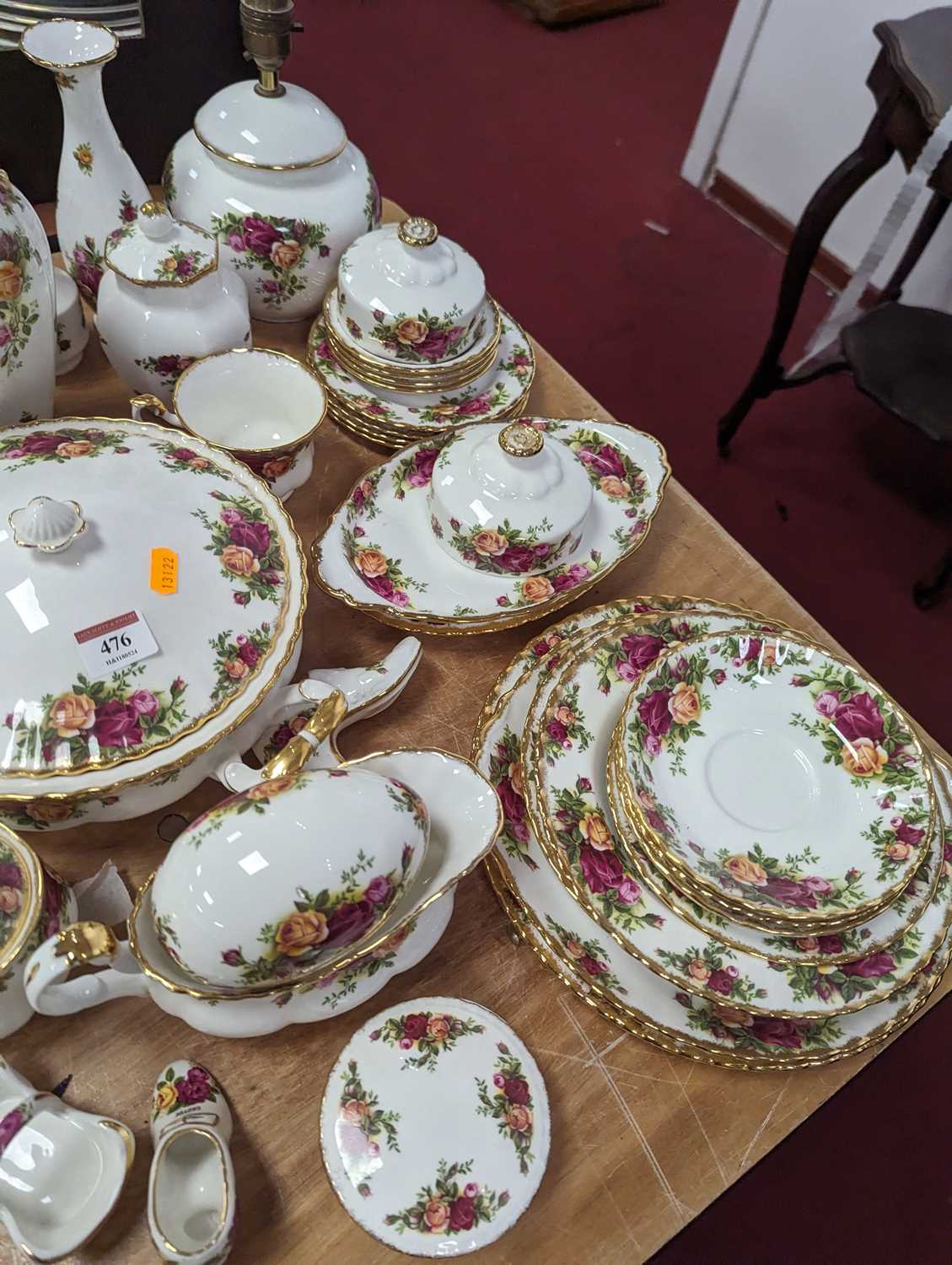 A collection of Royal Albert Old Country Roses table wares, to include tureens, teapot, coffee - Image 4 of 6