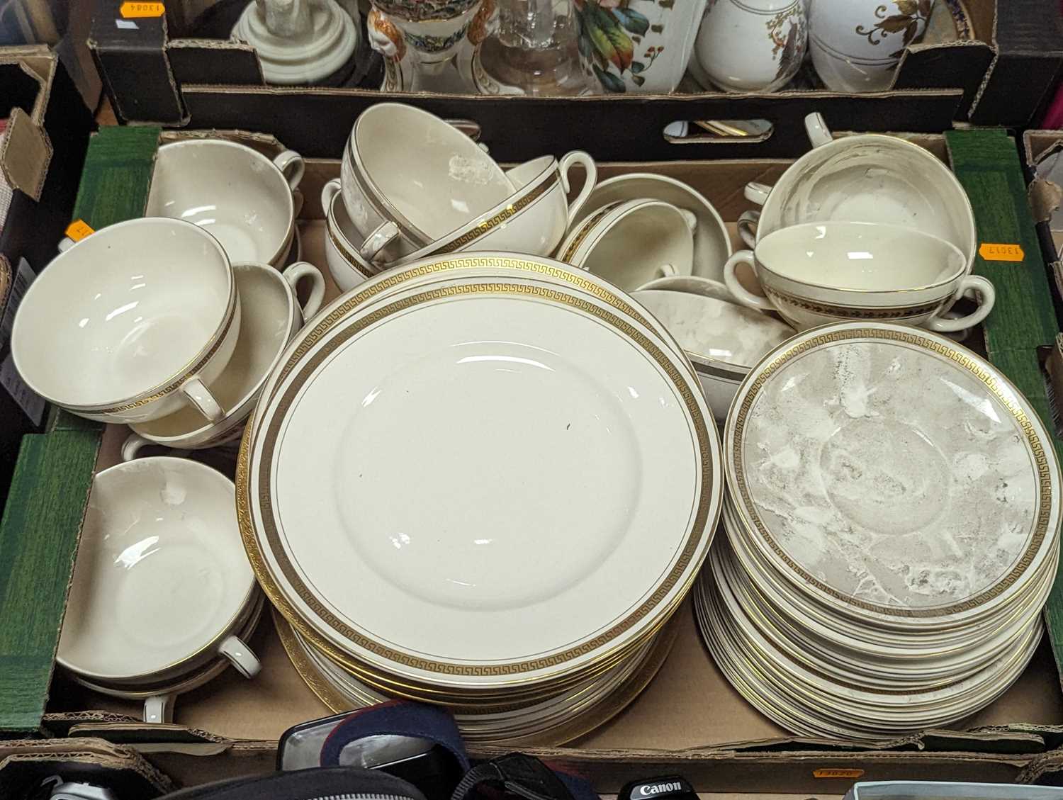 A collection of Theodore Havilland Limoges gilt decorated table wares, bearing coat of arms together - Image 2 of 2