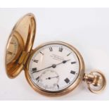 A gent's gold plated full hunter pocket watch by Winegartens of Bishopsgate, London, having a signed