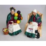 A Royal Doulton figure 'Forty Winks' HN1974, height 16cm, together with another 'The Old Balloon