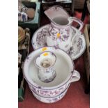 A Royal Doulton Norbury pattern wash set