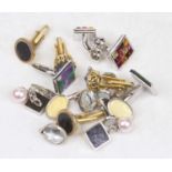 A collection of gent's mixed fashion cufflinks