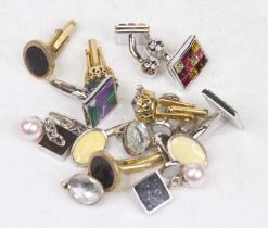 A collection of gent's mixed fashion cufflinks
