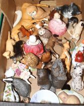 A collection of ceramic figures of animals to include Beswick and Goebel