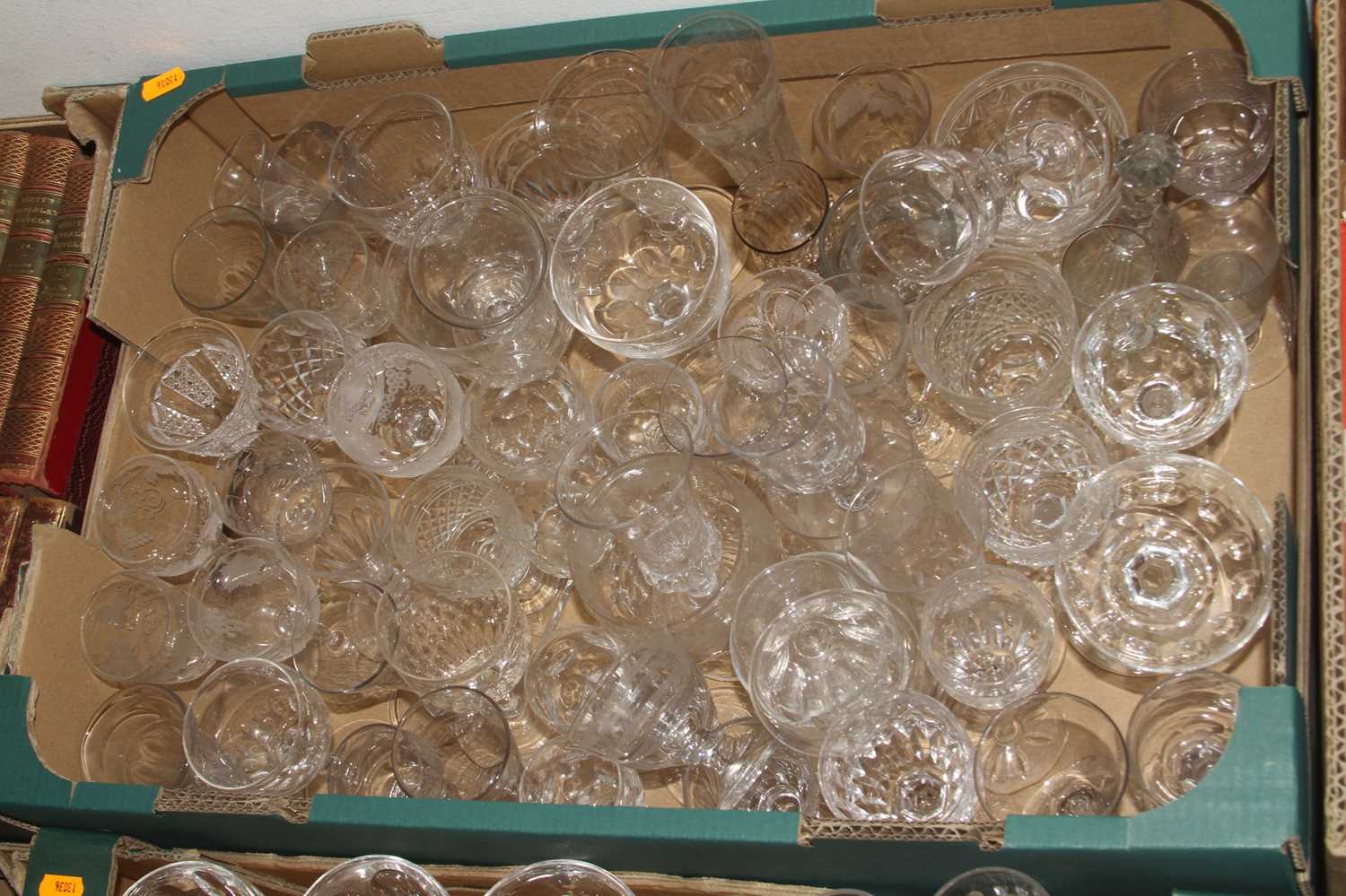 A collection of 19th century and later drinking glasses to include cut glass champagne coupes, and - Bild 2 aus 5