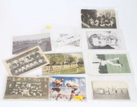 A collection of vintage postcards of sporting interest