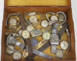 A collection of vintage gent's wristwatches, to include Fleet, Bilba, Roma, and Cardinal