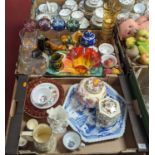 A collection of ceramics and glass ware to include Doulton Seriesware jug, Masons Fruit Basket